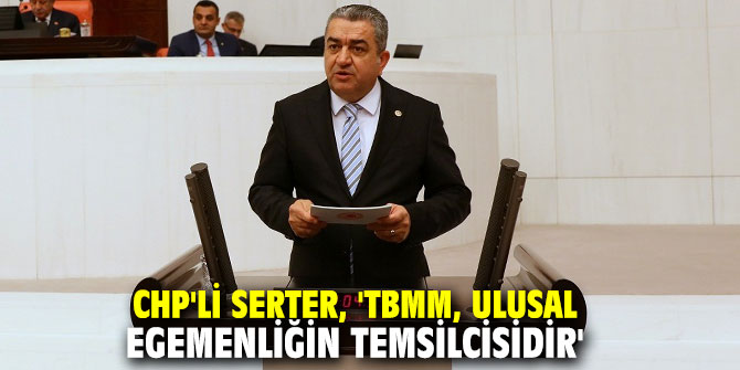 CHP'li Serter, 'Türkiye Büyük Millet Meclisi, ulusal egemenliğin temsilcisidir'