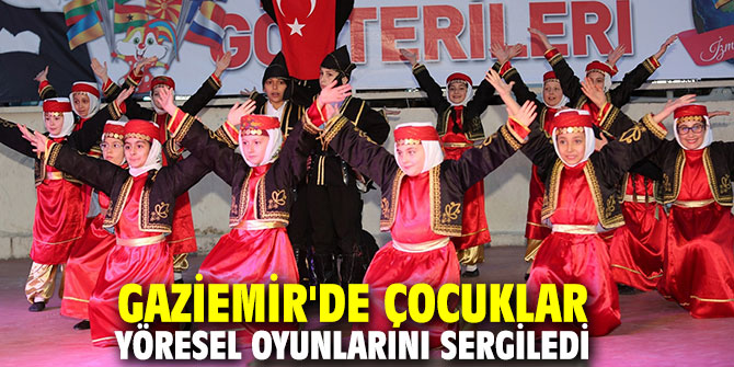 Gaziemir'de çocuklar yöresel oyunlarını sergiledi