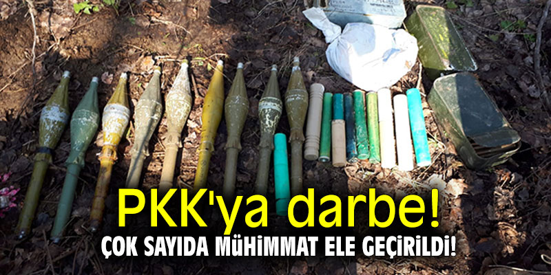 PKK'ya darbe! Çok sayıda mühimmat ele geçirildi