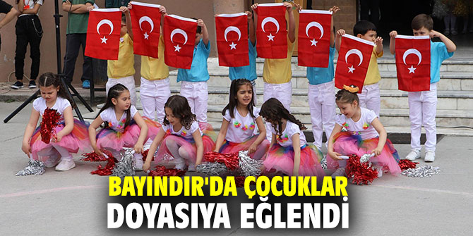 Bayındır'da çocuklar doyasıya eğlendi