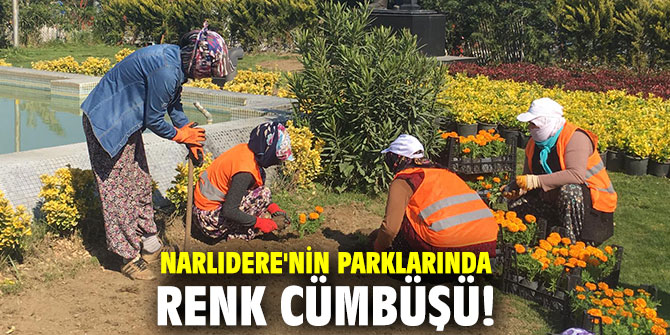 Narlıdere'nin parklarında renk cümbüşü!