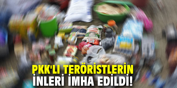 PKK'lı teröristlerin inleri imha edildi!