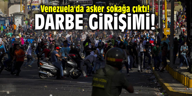Venezuela'da asker sokağa çıktı! Darbe girişimi!