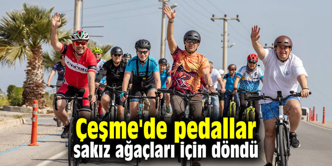 Çeşme'de pedallar sakız ağaçları için döndü