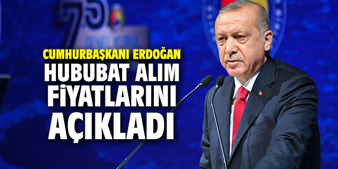 Cumhurbaşkanı Erdoğan hububat alım fiyatlarını açıkladı