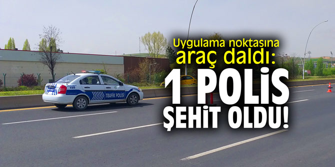 Uygulama noktasına araç daldı: 1 polis şehit