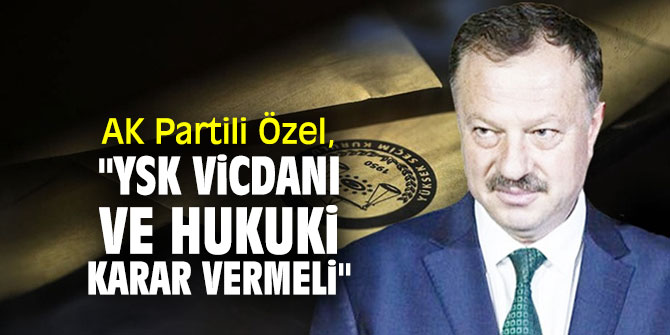 AK Partili Özel, "YSK vicdanı ve hukuki karar vermeli" 