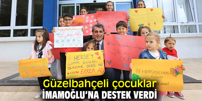 Güzelbahçeli çocuklar İmamoğlu’na destek verdi