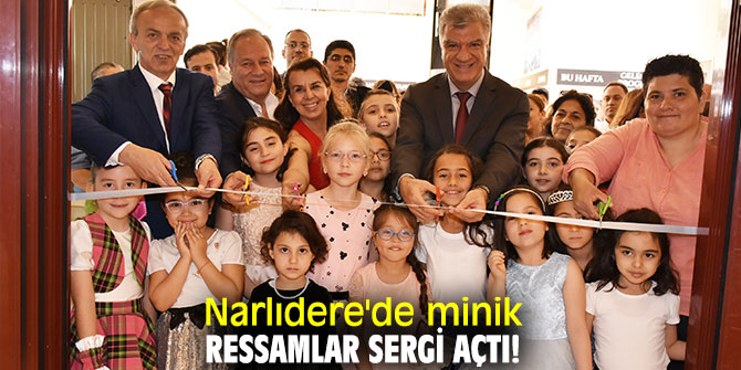 Narlıdere'de minik ressamlar sergi açtı!