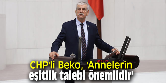  CHP'li Beko, 'Annelerin eşitlik talebi önemlidir'
