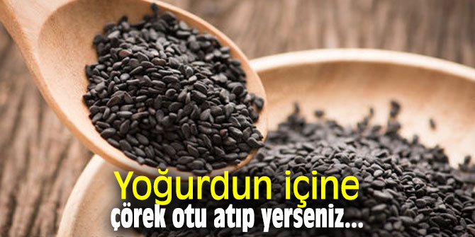 Yoğurdun içine çörek otu atıp yerseniz...