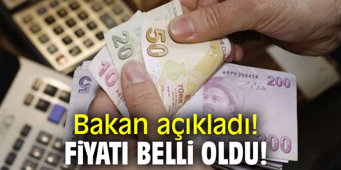 Bakan açıkladı: Fiyatı belli oldu!