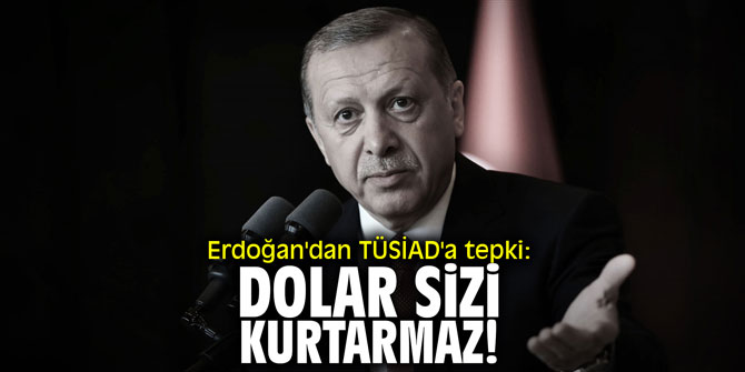 Erdoğan'dan TÜSİAD'a tepki: "Dolar sizi kurtarmaz!"