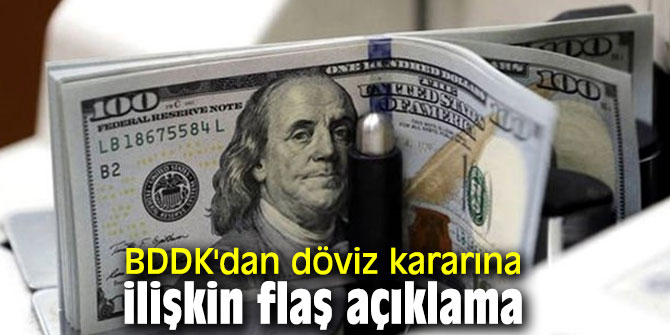 BDDK'dan döviz kararına ilişkin flaş açıklama