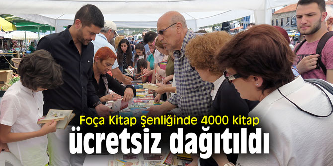 Foça Kitap Şenliğinde 4000 kitap ücretsiz dağıtıldı