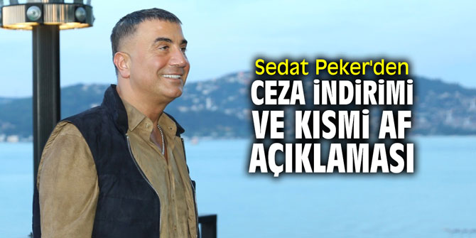 Peker'den ceza indirimi ve kısmi af açıklaması