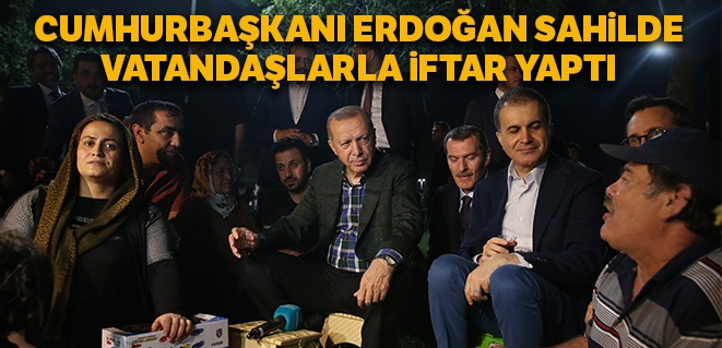 Erdoğan, Zeytinburnu Sahili'nde vatandaşlarla çay içti