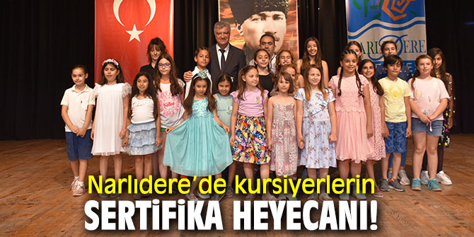 Narlıdere’de kursiyerler sertifika heyecanı yaşadı
