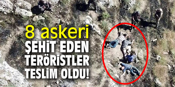 8 askeri şehit eden teröristler teslim oldu!