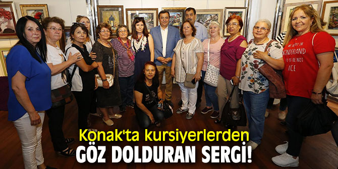 Konak'ta kursiyerlerden göz dolduran sergi!