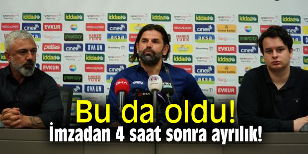 Bu da oldu! İmzadan 4 saat sonra ayrılık!