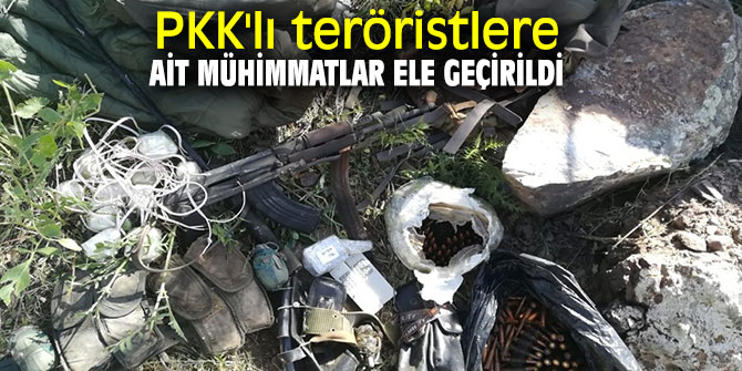 PKK'lı teröristlere ait mühimmatlar ele geçirildi