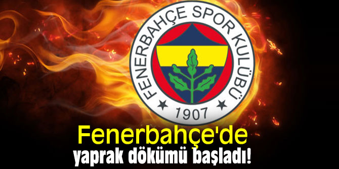 Fenerbahçe'de yaprak dökümü başladı!