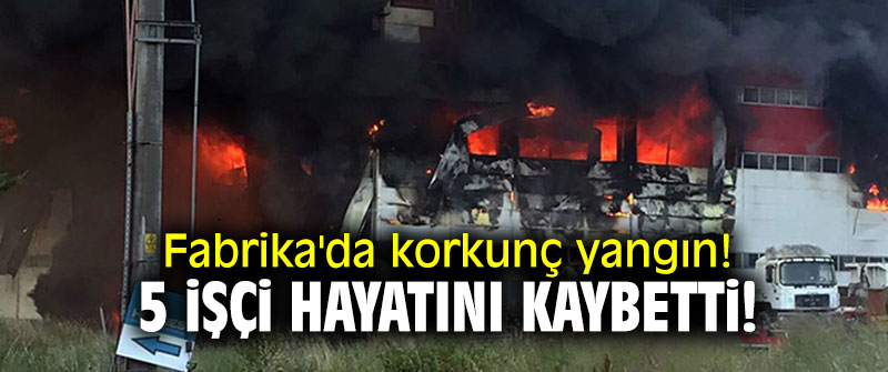 Fabrika'da korkunç yangın! 5 işçi yaşamını yitirdi!