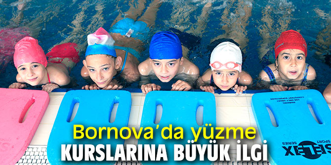 Bornova’da yüzme kurslarına büyük ilgi