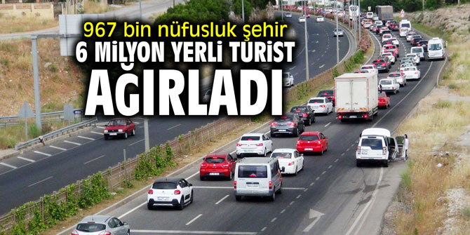 967 bin nüfusluk şehir bayram tatilinde 6 milyon yerli turisti ağırladı