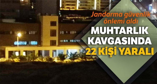 Taşlı sopalı bıçaklı kavgada 22 kişi hastanelik oldu.