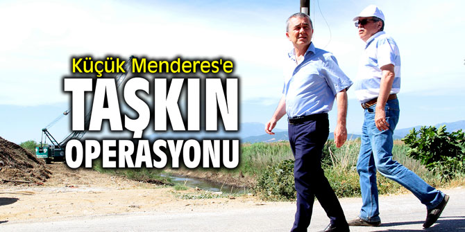 Küçük Menderes'e taşkın operasyonu