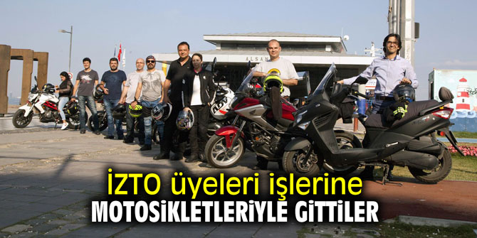 İZTO üyeleri işlerine motosikletle gitti