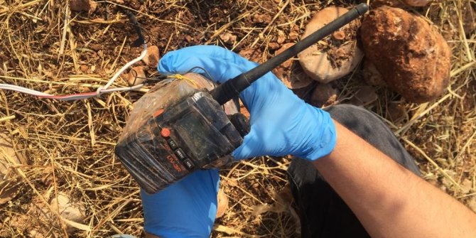 Terör örgütünün yola tuzakladığı bomba imha edildi!