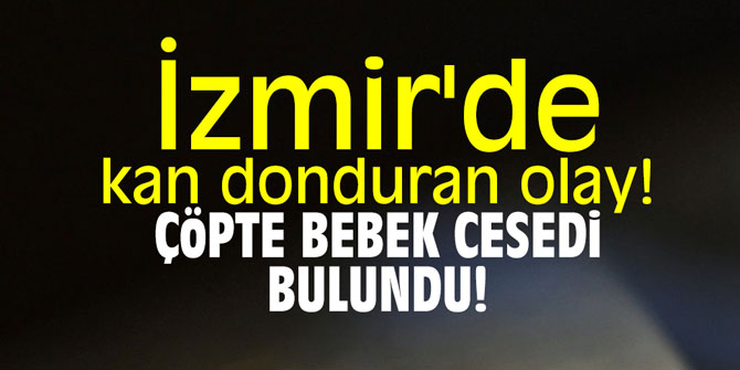 İzmir'de kan donduran olay! Çöpte bebek cesedi bulundu!