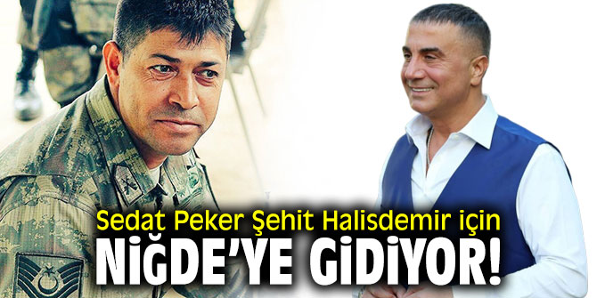 Sedat Peker Şehit Halisdemir için Niğde’ye gidiyor!