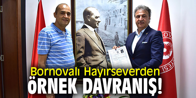 Bornovalı Hayırseverden örnek davranış!