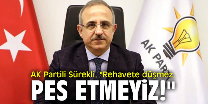 AK Partili Sürekli, "Rehavete düşmez, pes etmeyiz!"