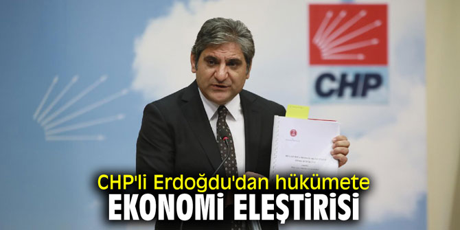 CHP'li Erdoğdu'dan hükümete ekonomi eleştirisi