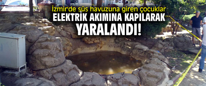 Süs havuzuna giren çocuklar elektrik akımına kapılarak yaralandı!