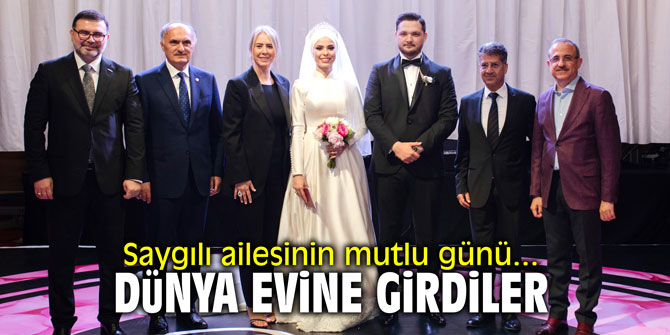 Saygılı ailesinin mutlu günü... Dünya evine girdiler