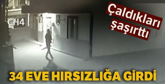 Hırsız güvenlik kameralarına yansıdı.