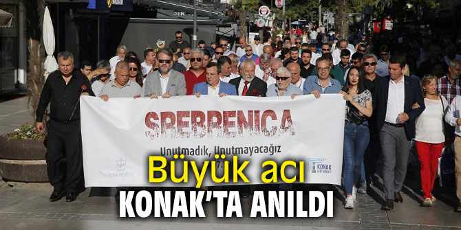 O büyük acı Konak’ta anıldı