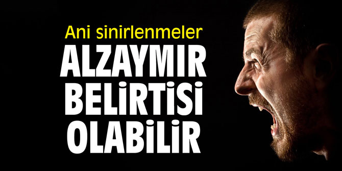 Ani sinirlenmeler alzaymır belirtisi olabilir