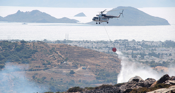 Bodrum'da korkutan yangın !