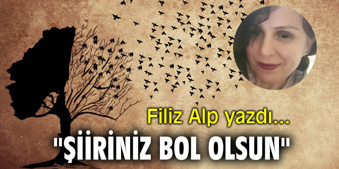 "Şiiriniz bol olsun" Filiz Alp yazdı...