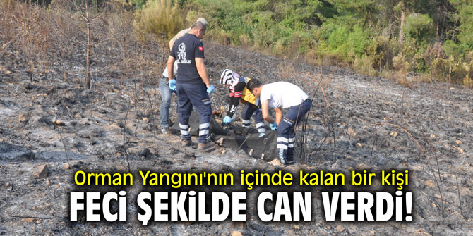 Orman Yangını'nın içinde kalan bir kişi feci şekilde can verdi!