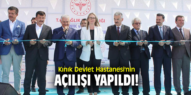 Kınık Devlet Hastanesi'nin açılışına Binali Yıldırım'ın da katıldı