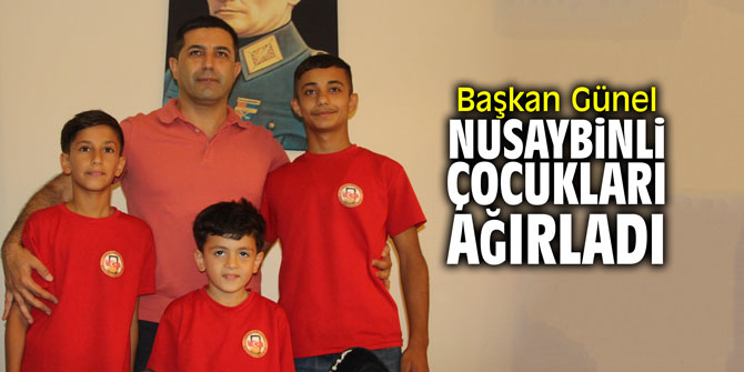 Başkan Günel Nusaybinli çocukları ağırladı