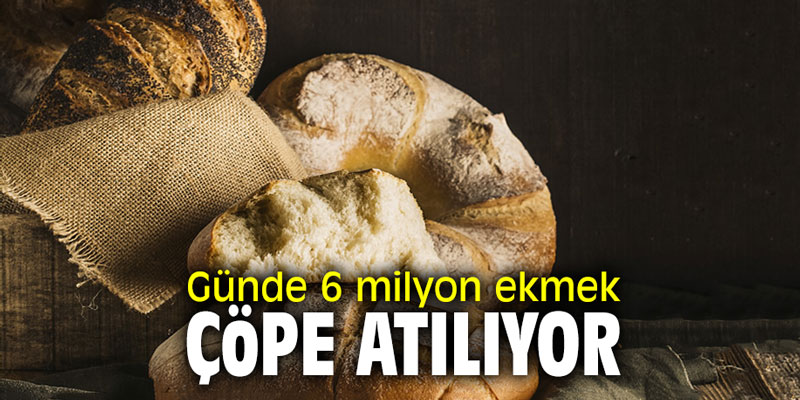 Günde 6 milyon ekmek çöpe atılıyor